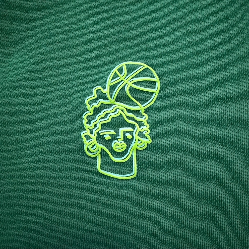 Adidas Men’s Hoop York City Crewneck Sweatshirt Size Small in Collegiate Green - Picture 3 of 7